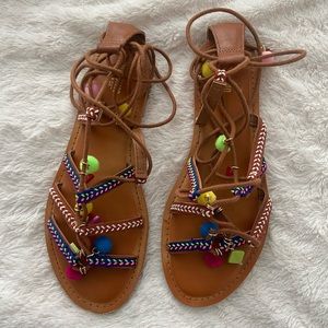 Mossimo size 7.5 tie up sandals.